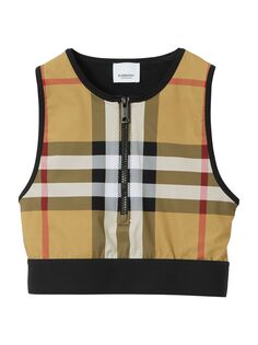 Укороченный топ в клетку Zadie Burberry, черный