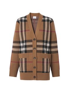 Кардиган Willah из шерсти и кашемира Burberry, коричневый