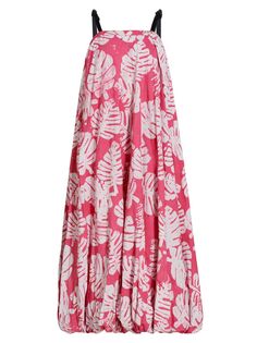 Платье миди с пышным подолом Ayo Palm Busayo, розовый