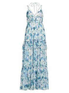 Шелковое платье макси Doris с цветочным принтом Cami NYC