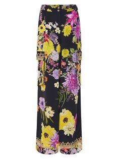 Широкие брюки карго с цветочным принтом CAMILLA