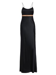 Шелковое платье Zella Cami NYC, черный