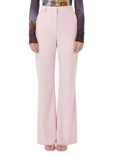 Расклешенные шерстяные брюки Futuro Optimisto Casablanca, розовый