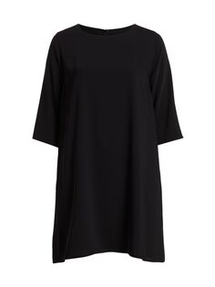 Платье из крепа трапециевидной формы с цветочным принтом Caroline Rose, Plus Size, черный