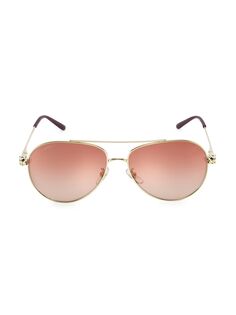 Солнцезащитные очки-авиаторы 61MM Cartier, золотой