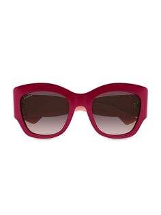 Солнцезащитные очки «кошачий глаз» Double C 52 мм Cartier, бордовый