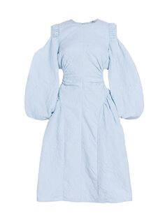 Жаккардовое платье-миди Sade с вырезами Cecilie Bahnsen, синий