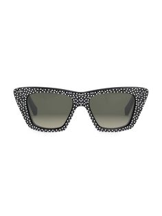 Солнцезащитные очки «кошачий глаз» 51 мм CELINE, черный