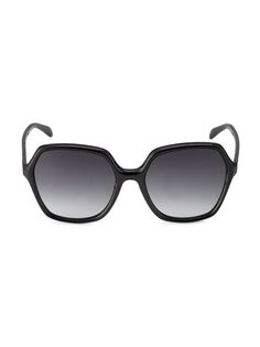 Солнцезащитные очки с геометрическим рисунком 58 мм CELINE, черный