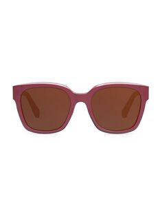 Квадратные солнцезащитные очки Triomphe 55 мм CELINE, розовый