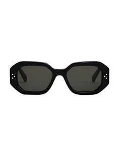 Солнцезащитные очки Bold 3 Dots 52MM с геометрическим рисунком CELINE, черный