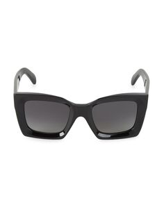 Солнцезащитные очки крупной квадратной формы 51 мм CELINE, черный