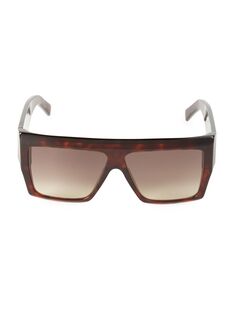 Квадратные солнцезащитные очки с плоским верхом 60 мм CELINE
