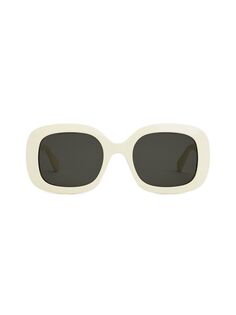 Квадратные солнцезащитные очки Triomphe 53 мм CELINE, слоновая кость