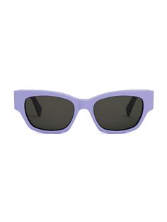 Прямоугольные солнцезащитные очки 54 мм CELINE, сиреневый