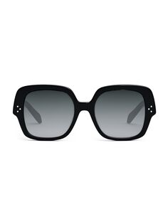 Квадратные солнцезащитные очки Bold с 3 точками 55 мм CELINE, черный