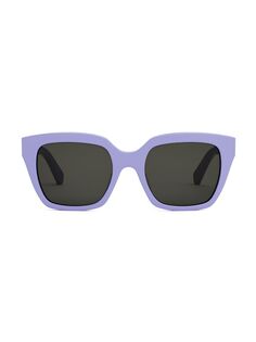 Монохромные квадратные солнцезащитные очки 56 мм CELINE, сиреневый