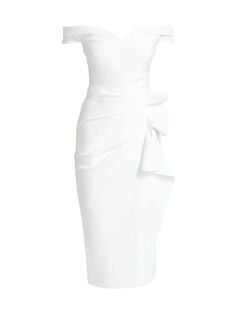 Платье миди с открытыми плечами Chiara Boni La Petite Robe, белый
