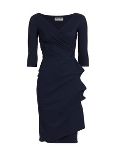 Платье-футляр Florien с рюшами Chiara Boni La Petite Robe, синий