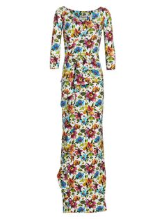 ЭКСКЛЮЗИВНОЕ платье с длинными рукавами и цветочным принтом Chiara Boni La Petite Robe