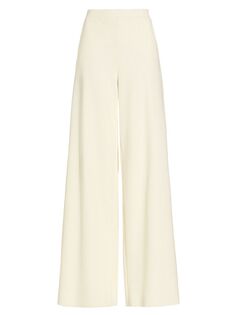 Широкие кружевные брюки Nazife Chiara Boni La Petite Robe, кремовый