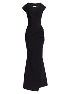 Платье-труба с воротником-коконом Chiara Boni La Petite Robe, черный