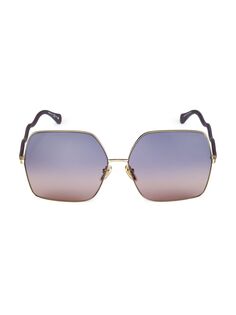 Большие солнцезащитные очки 64 мм Chloé, фиолетовый Chloe