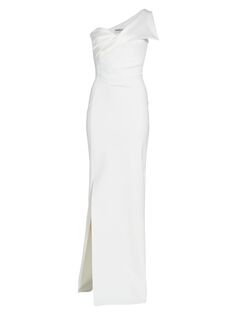 Асимметричное платье-колонна Xenia Chiara Boni La Petite Robe, белый