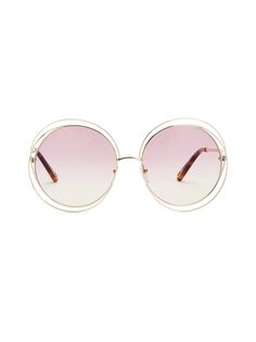 38073 Круглые солнцезащитные очки 62MM Chloé, розовый Chloe