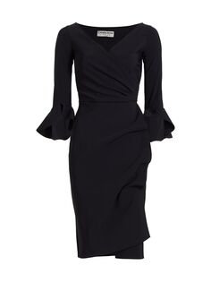 Платье-футляр Trina с рюшами Chiara Boni La Petite Robe, черный