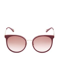 Солнцезащитные очки «кошачий глаз» Quelia 56MM Chloé, бордовый Chloe