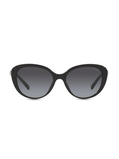 Солнцезащитные очки «кошачий глаз» 56 мм COACH, черный