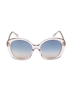 Солнцезащитные очки Xena 55MM с геометрическим рисунком Chloé, розовый Chloe