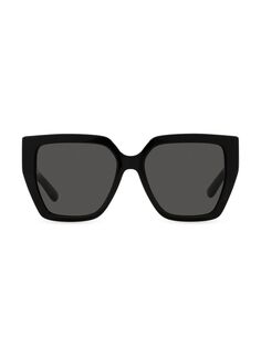 Солнцезащитные очки крупной квадратной формы 55 мм DOLCE&amp;GABBANA, черный