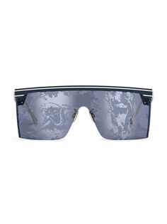 Солнцезащитные очки DiorClub M1U с геометрическим рисунком Dior, синий