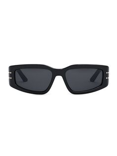 Солнцезащитные очки DiorSignature S9U 58MM с геометрическим рисунком Dior, черный