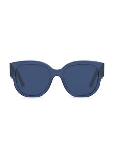 Солнцезащитные очки «кошачий глаз» WilDior BU 54MM Dior, синий