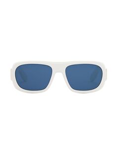 Круглые солнцезащитные очки Lady 95.22 S1I 59MM Dior, слоновая кость