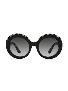 Круглые солнцезащитные очки 53 мм DOLCE&amp;GABBANA, черный