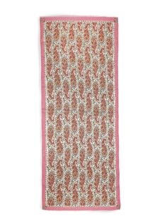 Шелковый и льняной шарф Delhy Etro, розовый
