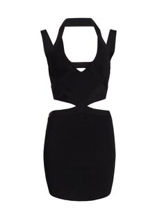 Многослойное мини-платье с вырезами Sagua Gauge81, черный