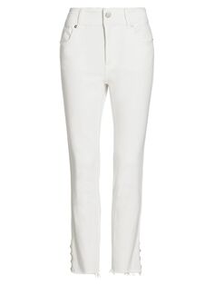 Укороченные брюки Lucie с кристаллическими пуговицами Generation Love, белый