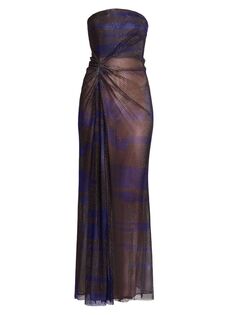 Украшенное платье Interlock без бретелек Giorgio Armani, разноцветный