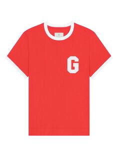 Хлопковая футболка узкого кроя College Givenchy, красный