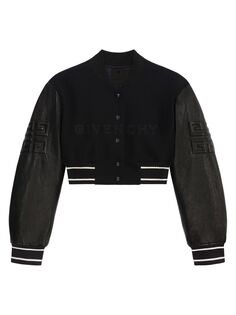 Укороченная университетская куртка Givenchy, черный