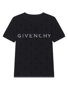 Двухслойная облегающая футболка из тюля 4G Givenchy, черный