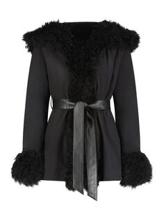 Двусторонняя куртка из овечьей шерсти Gorski, черный