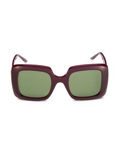 Солнцезащитные очки прямоугольной квадратной формы 52 мм Gucci, красный