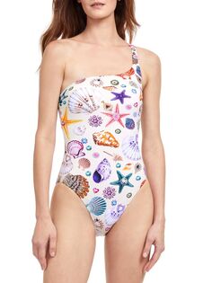 Слитный купальник White Sands с открытыми плечами Gottex Swimwear, разноцветный