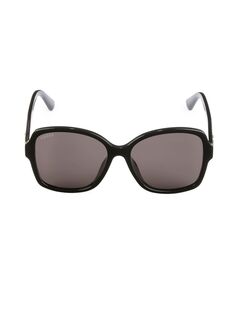 Прямоугольные солнцезащитные очки 57 мм Gucci, черный